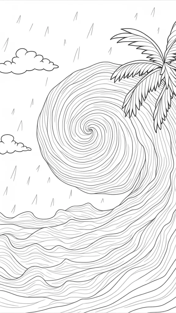 hurricane coloring page